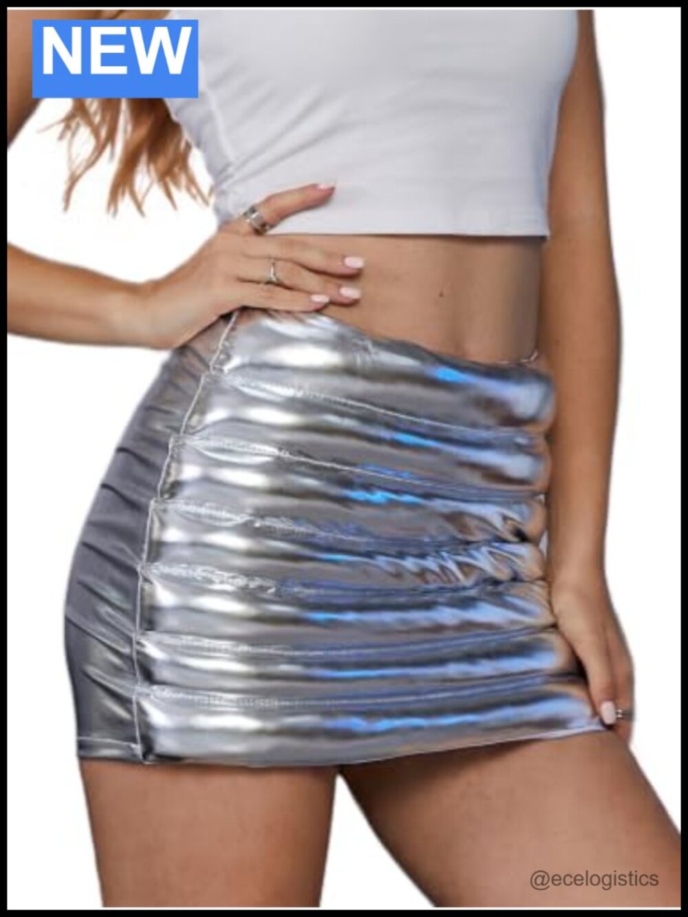 Metallic Quilted Puffer Bubble Mini Skirt for Women Y2K Party Bodycon
